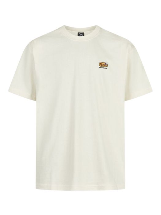 Beige katoenen t-shirt met ronde hals en korte mouwen Serial Chiller Relaxed Iriedaily