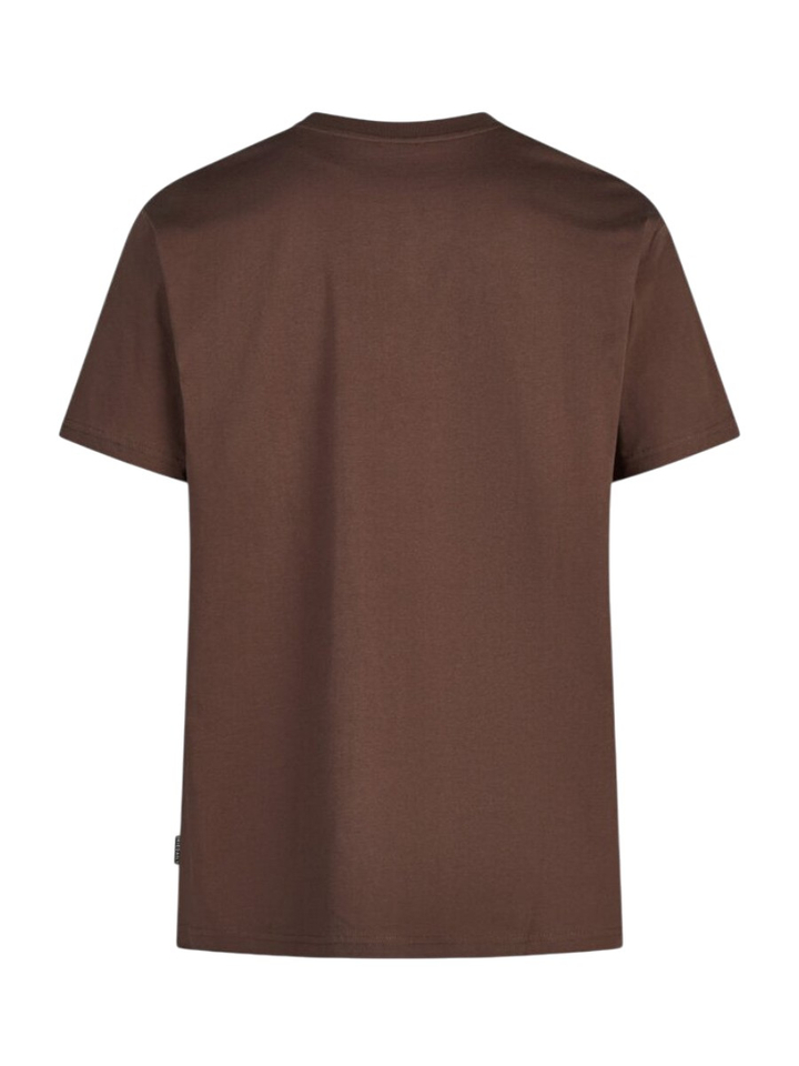 Bruine katoenen t-shirt met ronde hals en korte mouwen Cookieman Iriedaily
