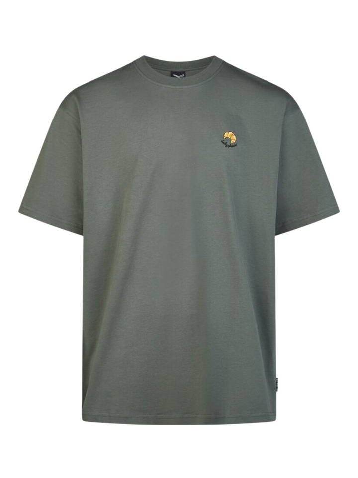 Groene katoenen t-shirt met ronde hals en korte mouwen Daily Sweets Iriedaily