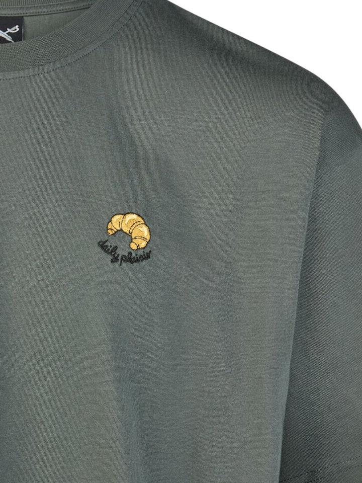Groene katoenen t-shirt met ronde hals en korte mouwen Daily Sweets Iriedaily