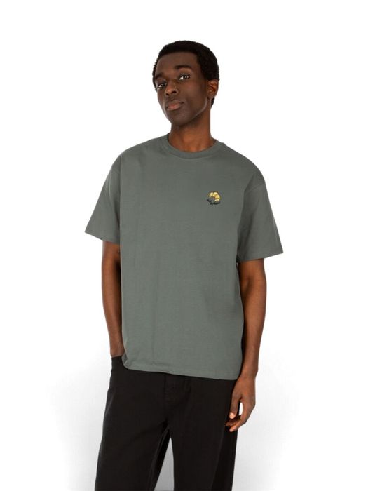 Groene katoenen t-shirt met ronde hals en korte mouwen Daily Sweets Iriedaily