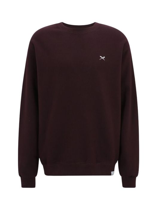 Bordeaux katoenen sweater met ronde hals en lange mouwen Mini Flag 2 Iriedaily