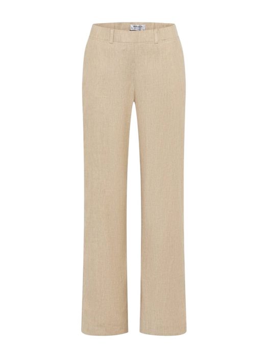Beige linnen broek Pam Flared Raphaella By Brax
