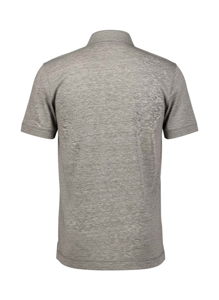 Bruine polo van linnen en katoen Hugo Boss 