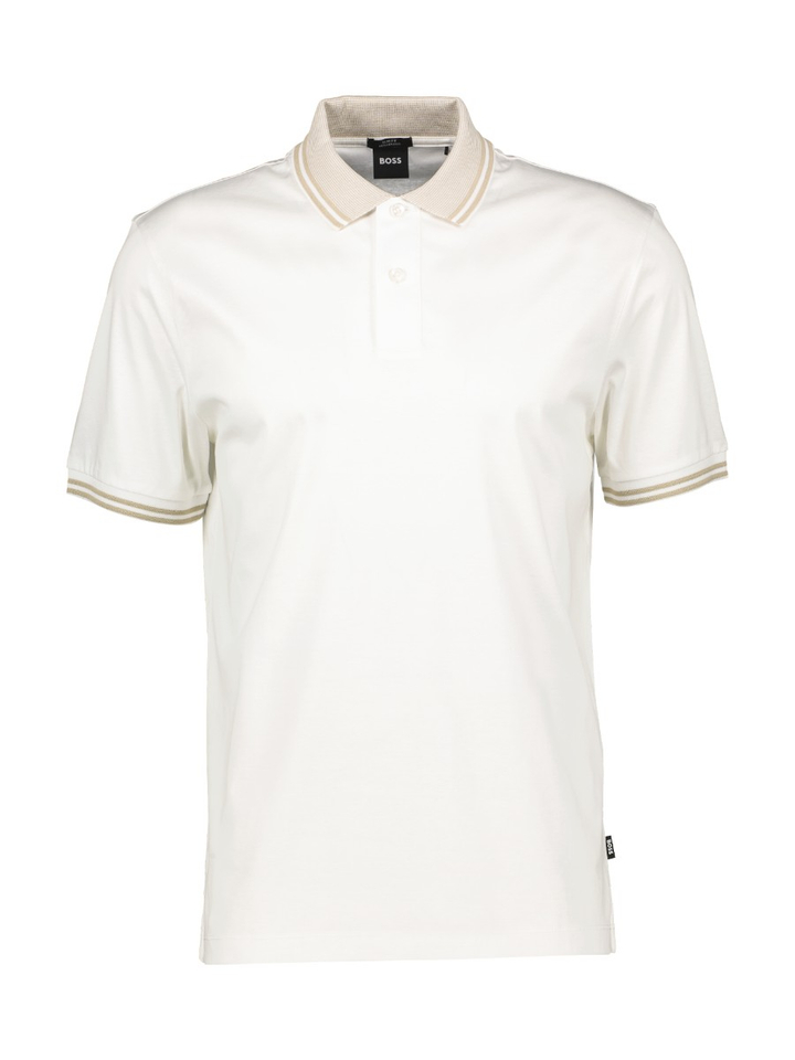 Wit katoenen polo Phillip met korte mouwen Hugo Boss 
