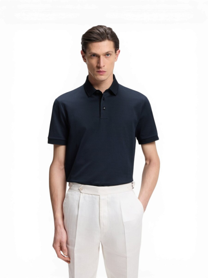 Donkerblauwe polo Parlay Boss