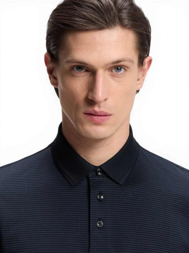 Donkerblauwe polo Parlay Boss