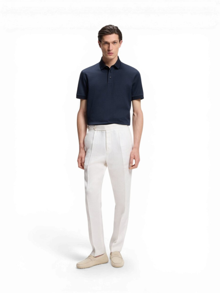 Donkerblauwe polo Parlay Boss