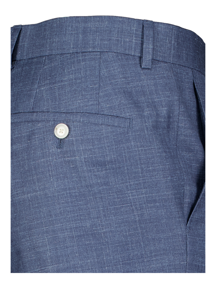 Blauwe slim fit kostuumbroek Genius Boss