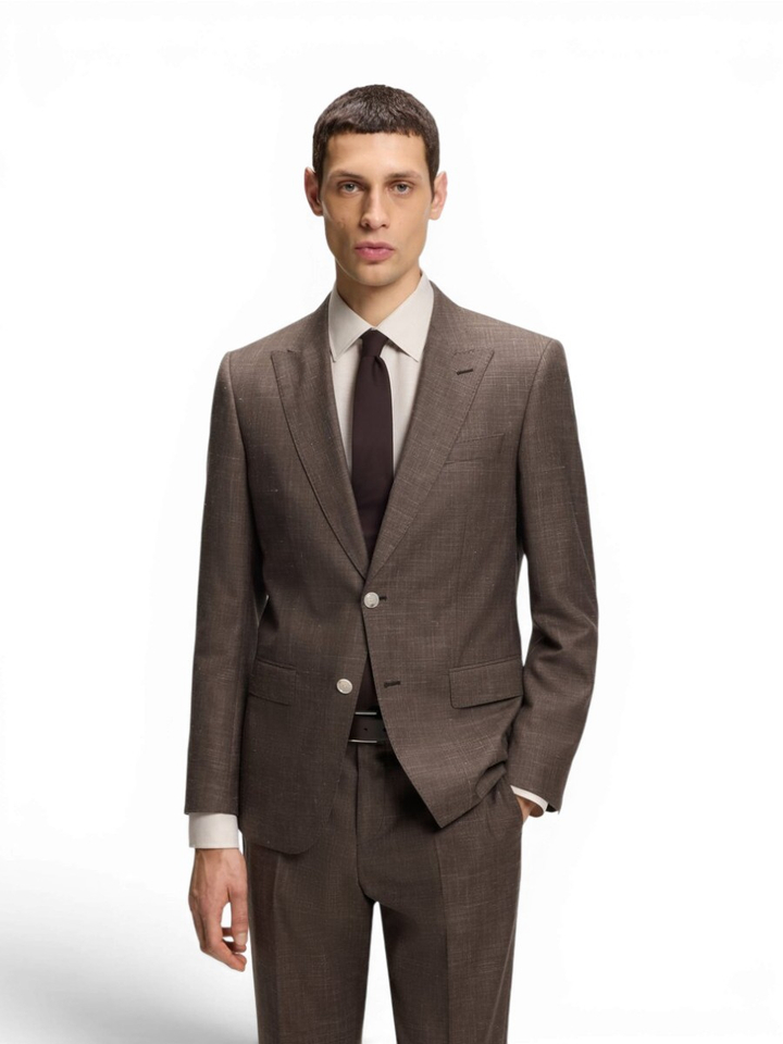 Bruine kostuum blazer H Huge Boss