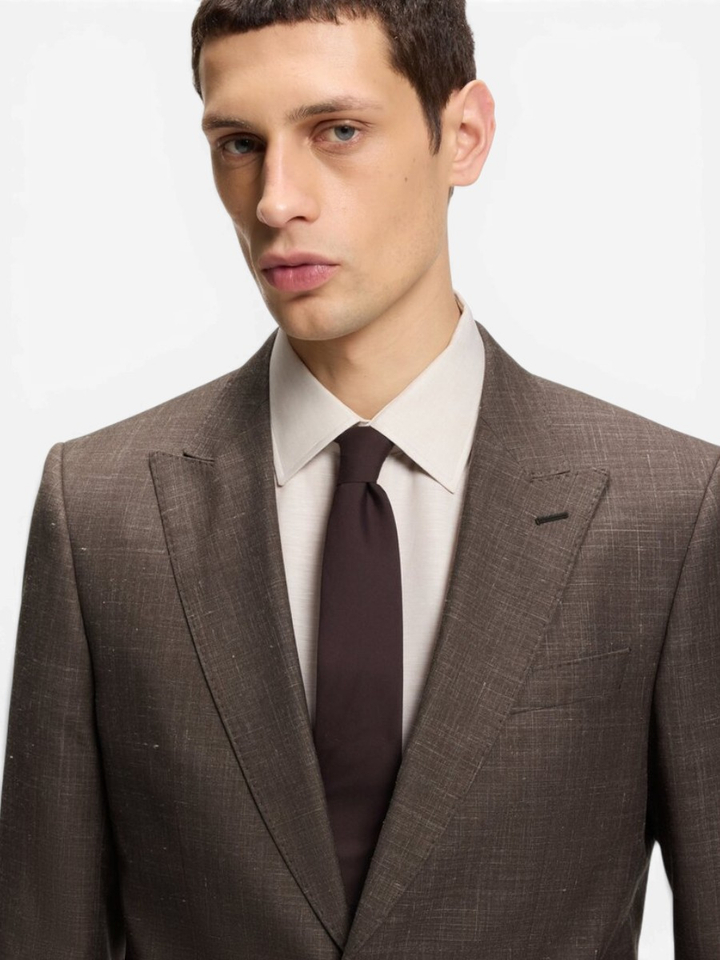 Bruine kostuum blazer H Huge Boss