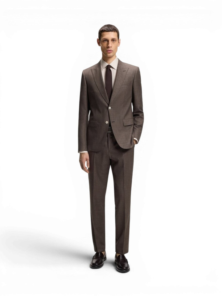 Bruine kostuum blazer H Huge Boss