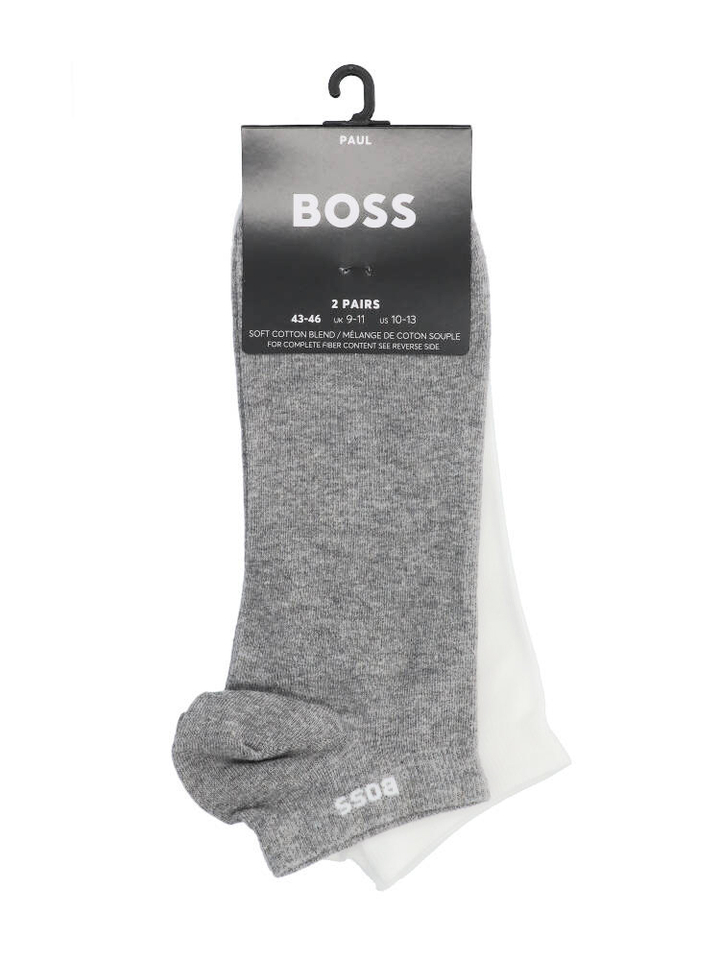 Wit en grijze enkelsokken duo pack Hugo Boss 