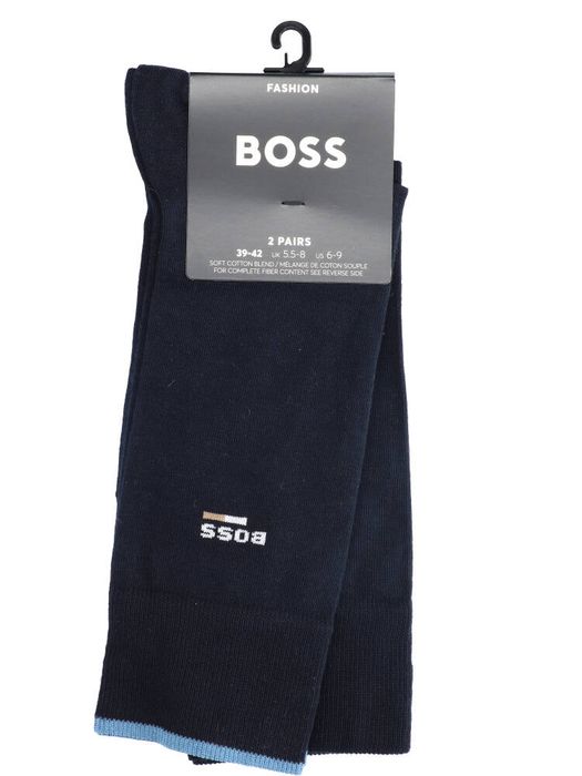 2-pack donkerblauwe sokken Hugo Boss