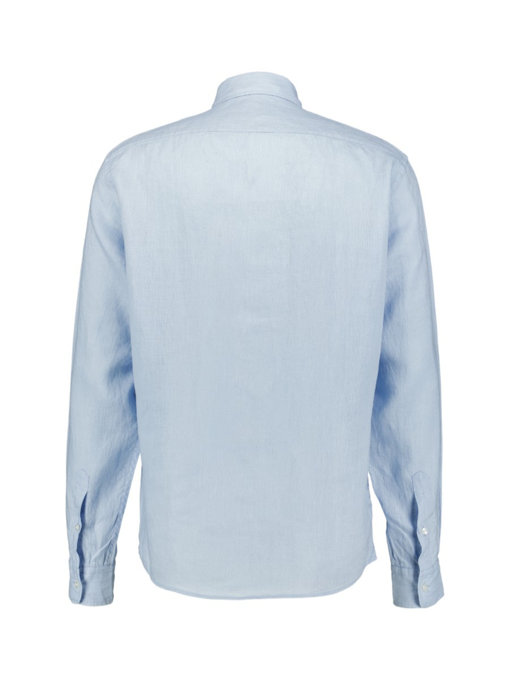 Lichtblauw linnen hemd (regular fit) met lange mouwen Hugo Boss 