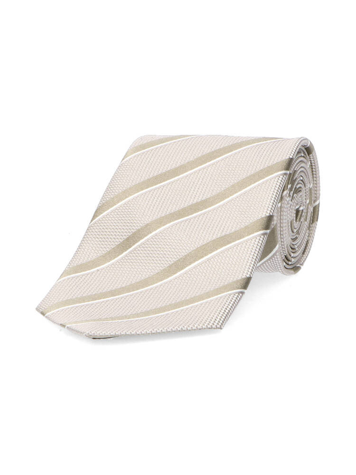 Open beige das in zijde met strepen Hugo Boss 