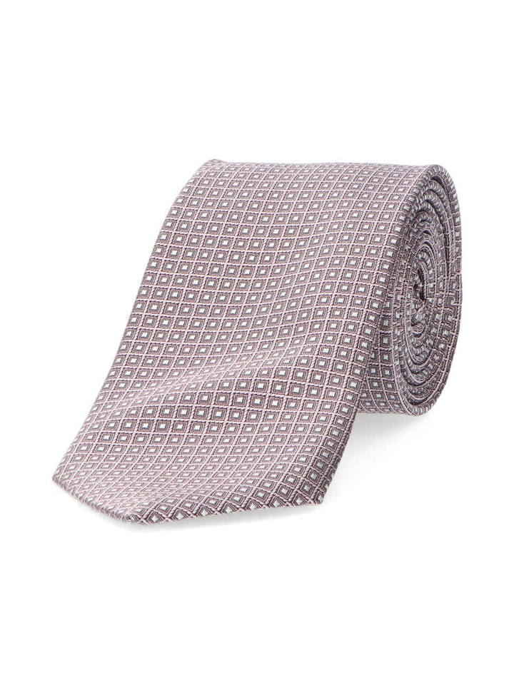 Open pink das in zijde met details Hugo Boss
