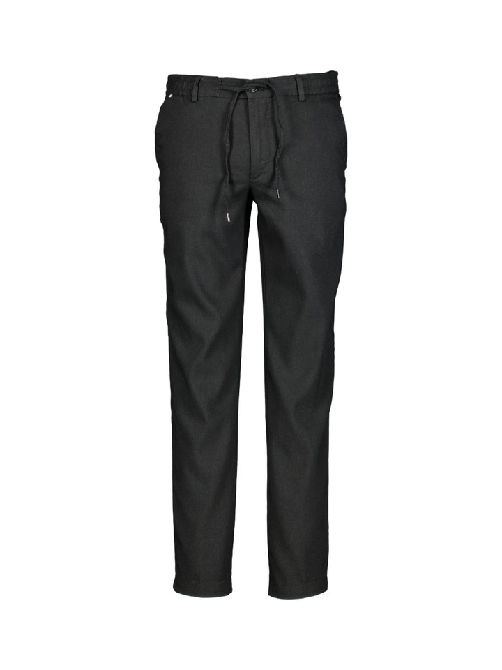 Zwarte casual linnen broek modern fit Hugo Boss