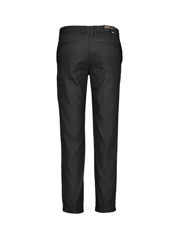 Zwarte casual linnen broek modern fit Hugo Boss