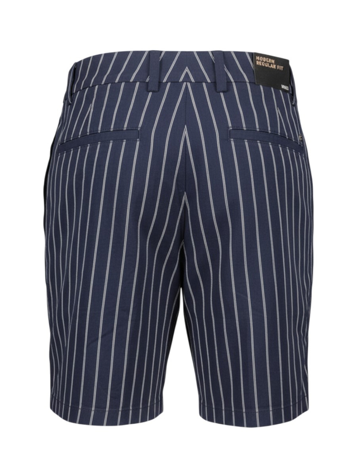 Donkerblauwe short met witte krijtstreep Hugo Boss 