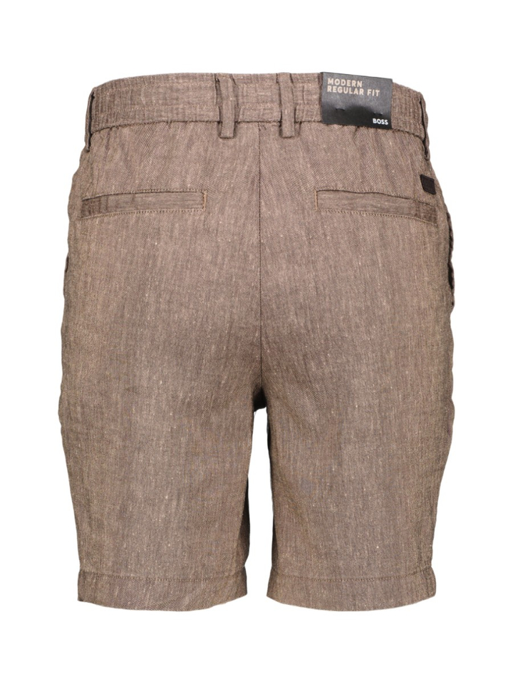 Donkerbruine linnen short Kane Hugo Boss 