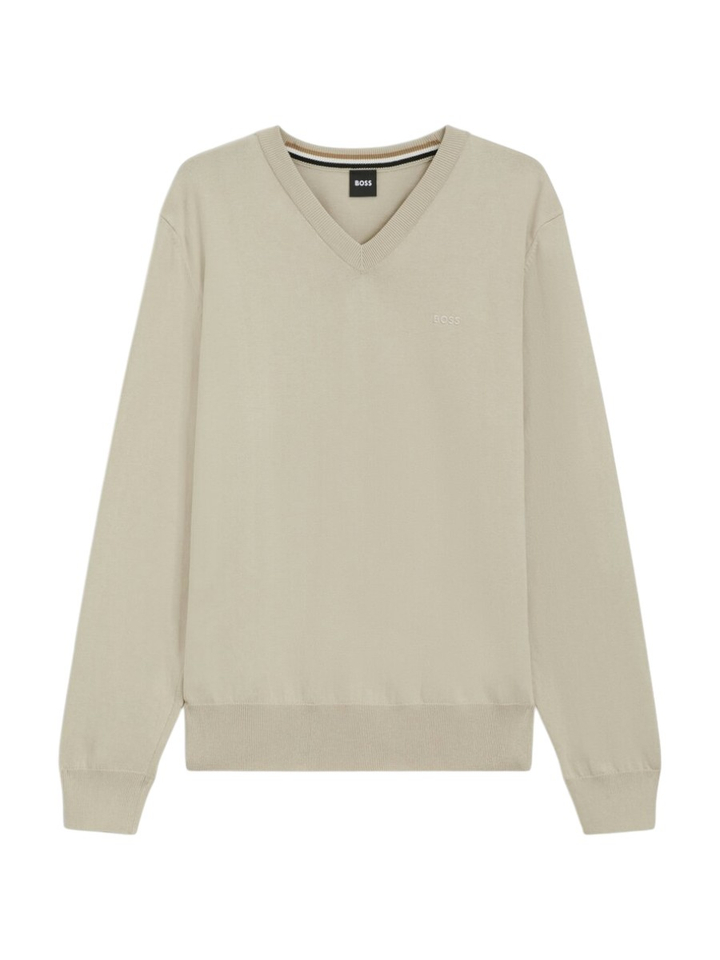 Beige trui met v-hals Upacello Hugo Boss