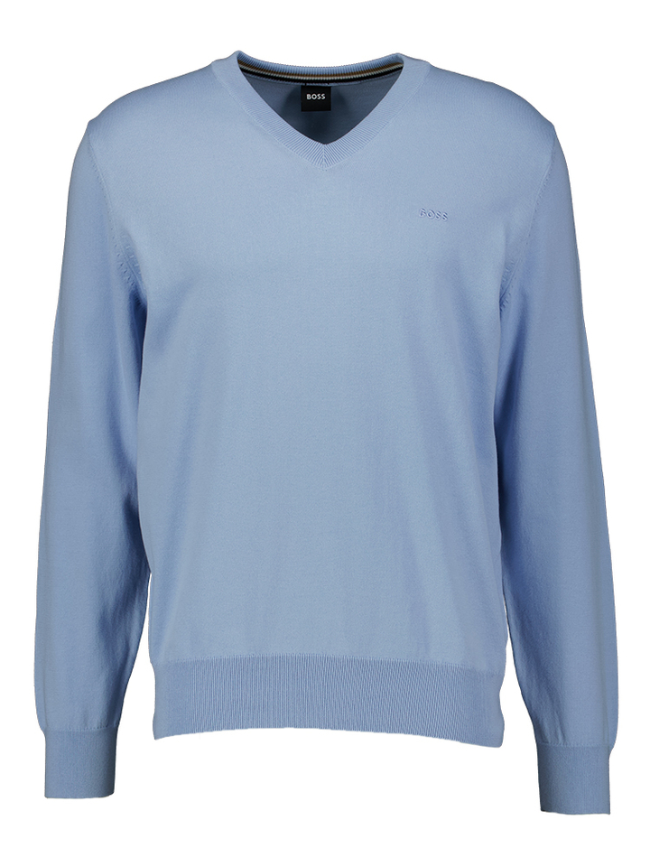 Lichtblauwe trui met v-hals Upacello Hugo Boss