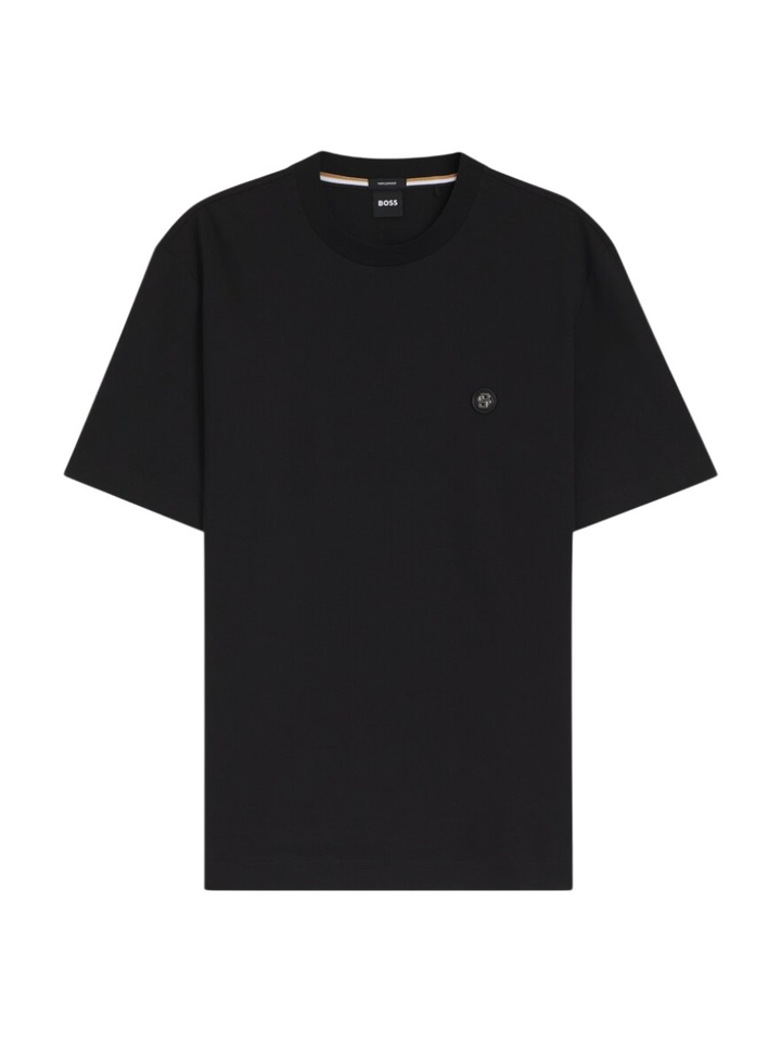 Zwarte katoenen T-shirt Hugo Boss 