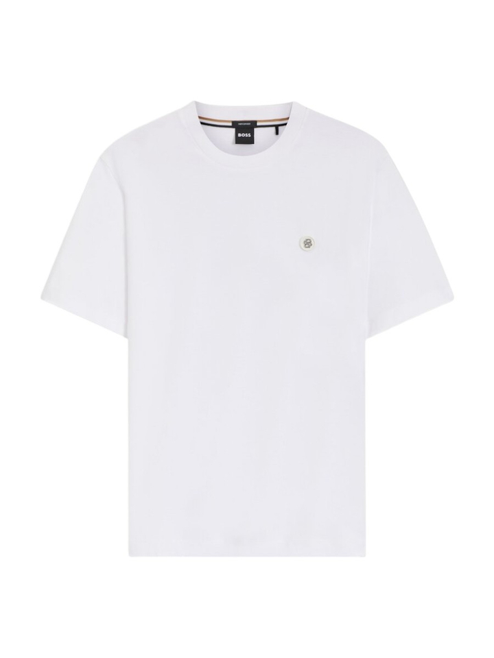 Witte katoenen T-shirt Hugo Boss 