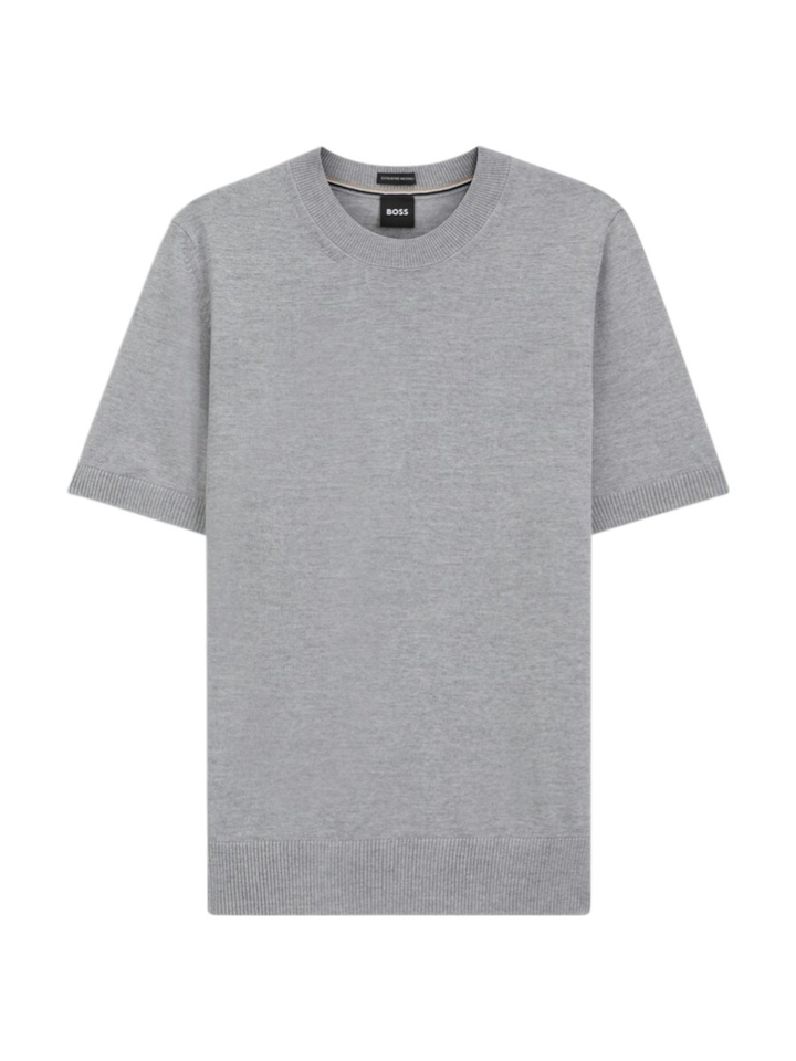 Grijze fijne trui met korte mouwen Hugo Boss 