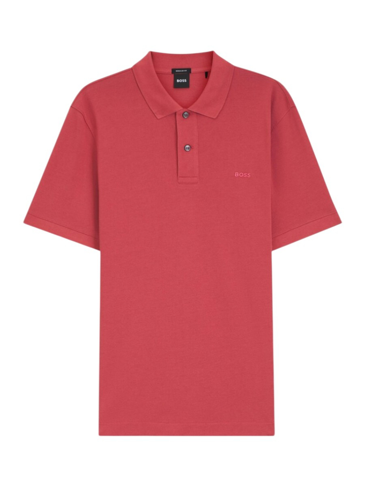 Rode katoenen polo Hugo Boss 