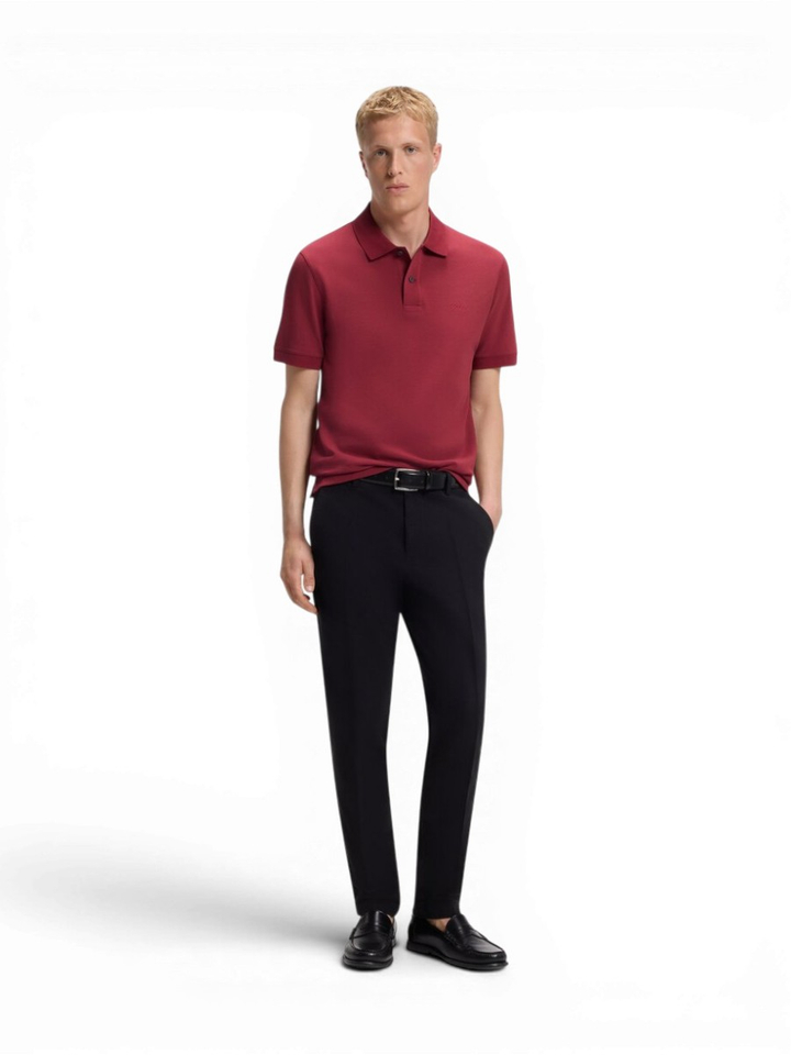 Rode katoenen polo Hugo Boss 