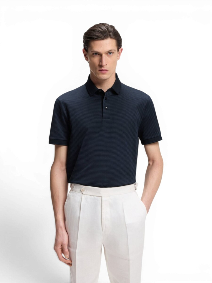 Donkerblauwe polo Hugo Boss 