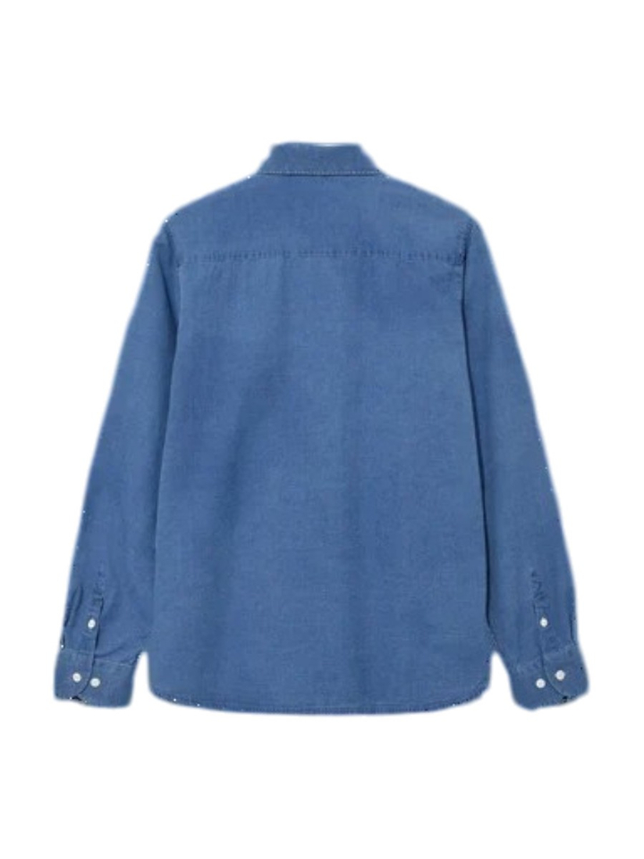Blauw jeanshemd (regular fit) met lange mouwen Mos Mosh