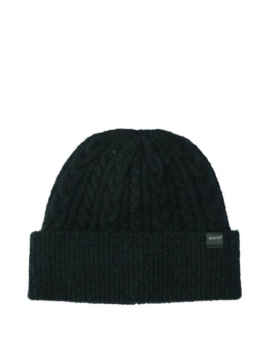 Donkergoene muts met kabel Moiray Beanie Barts