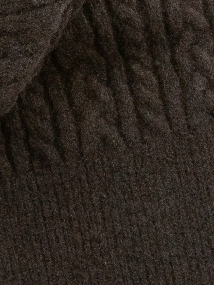 Donkeblauwe sjaal met kabel Moiray Barts