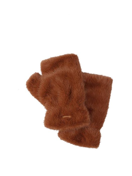 Camel kleurige vingerloze handschoenen Britamu Barts