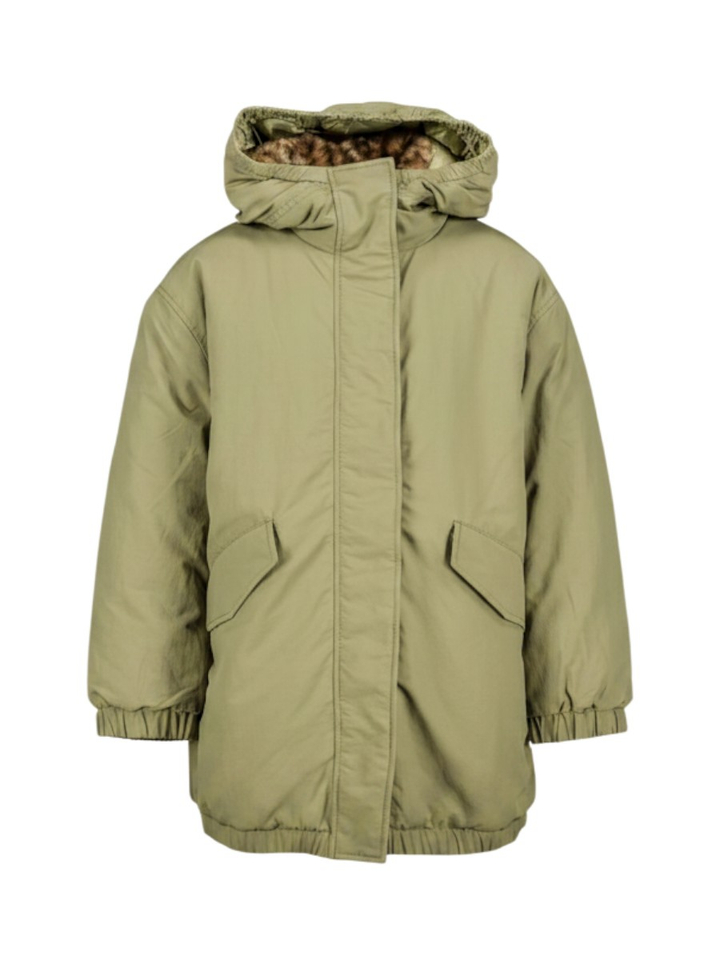 Kaki groene parka met capuchon Haori Bellerose