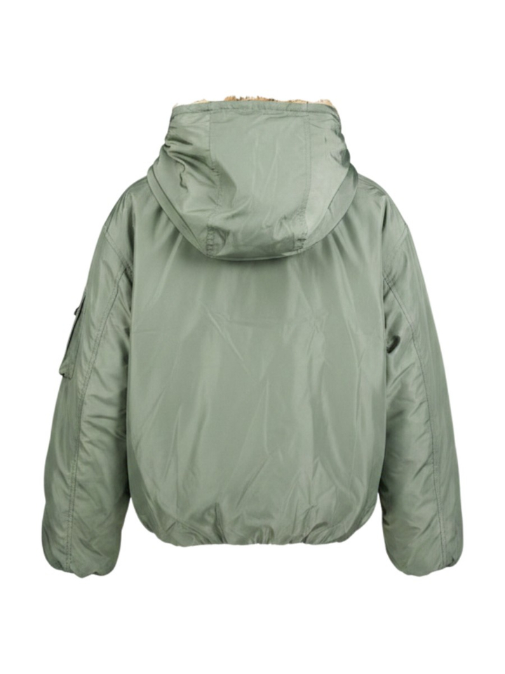 Kaki groene bomber met tijgerprint Hasty Bellerose