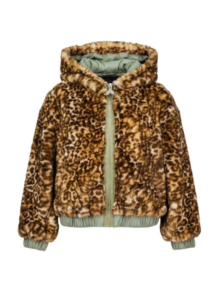 Kaki groene bomber met tijgerprint Hasty Bellerose