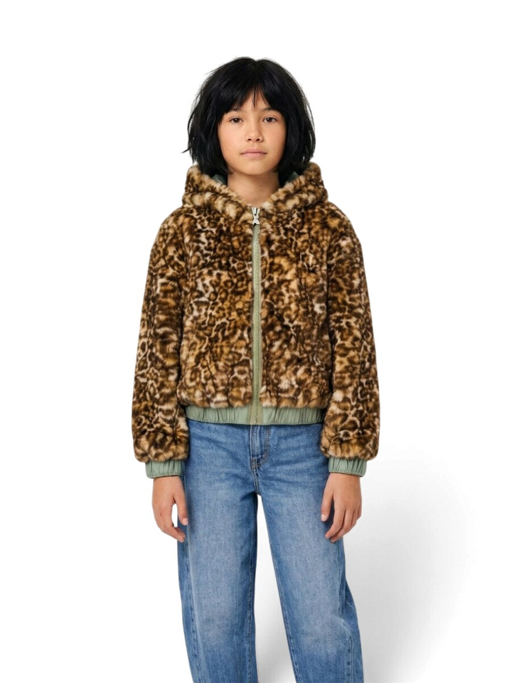 Kaki groene bomber met tijgerprint Hasty Bellerose