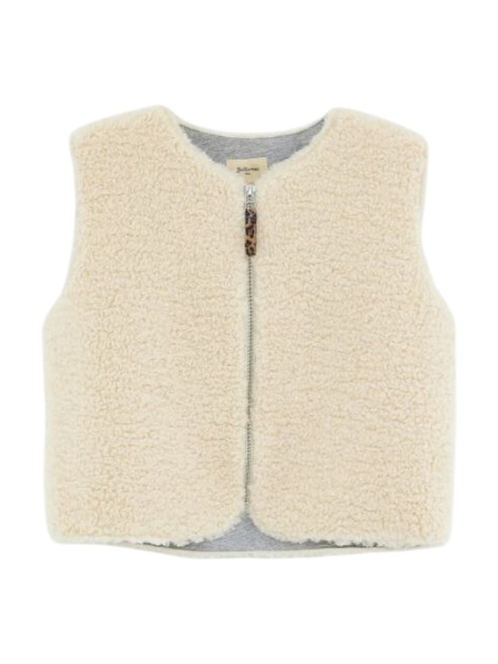 Beige teddy bodywarmer Jam Bellerose