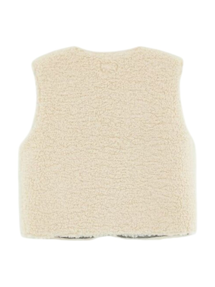 Beige teddy bodywarmer Jam Bellerose