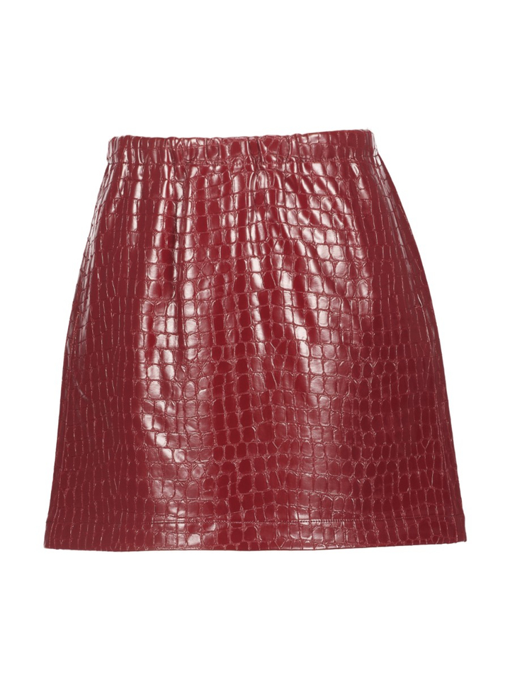 Bordeaux rok in lakleder Parise Bellerose