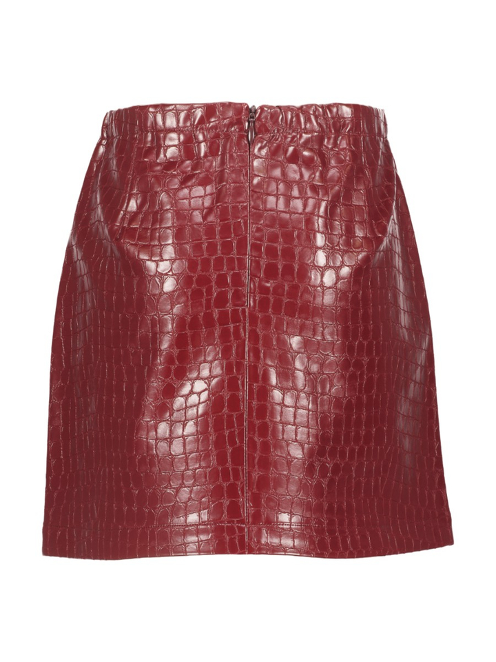 Bordeaux rok in lakleder Parise Bellerose