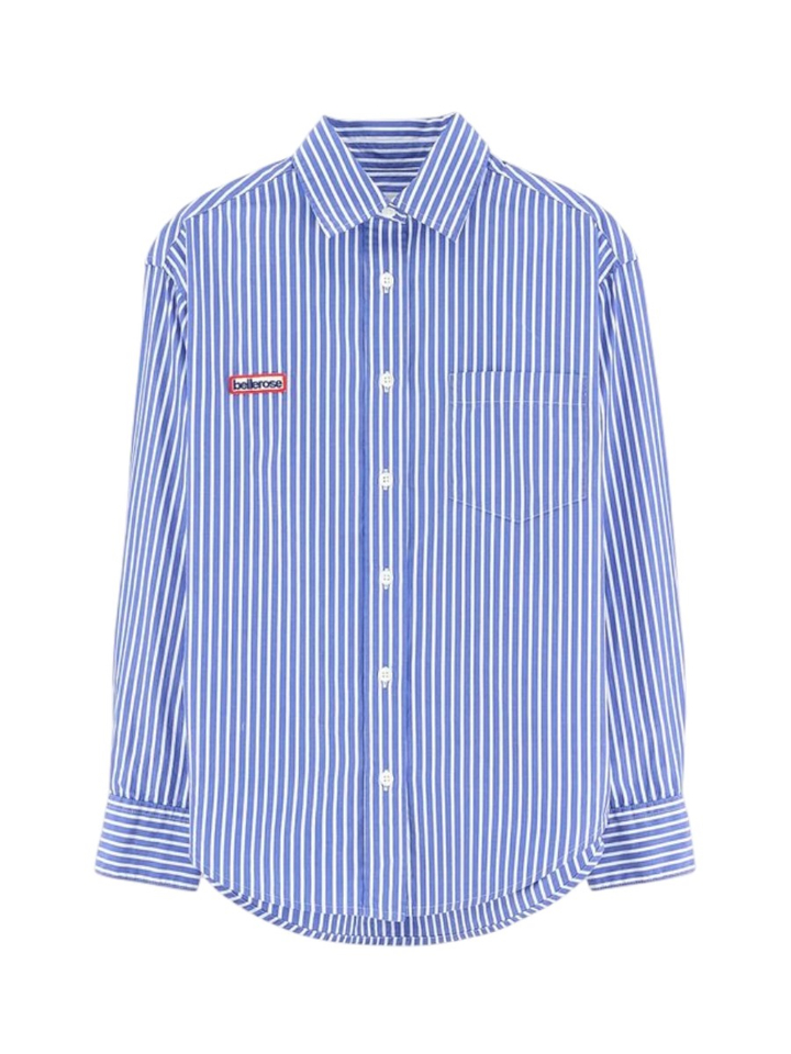 Blauw gestreept katoenen bloes Ironi Bellerose