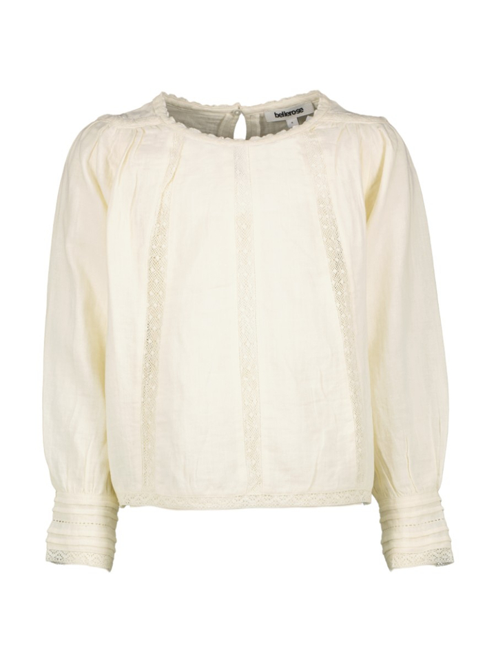 Ecru blouse met lange mouwen Hacer Bellerose
