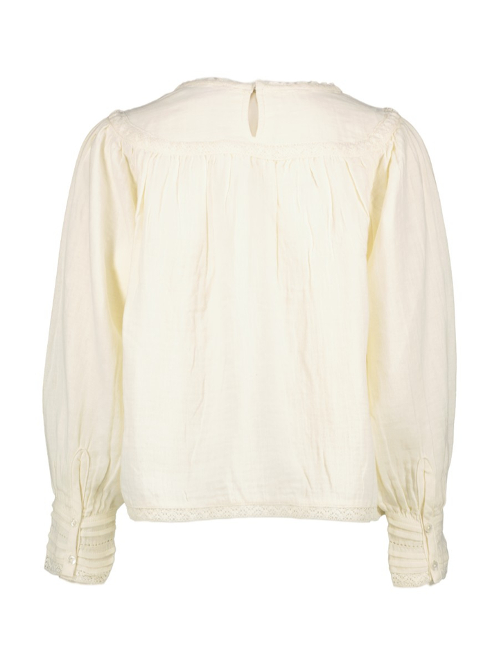 Ecru blouse met lange mouwen Hacer Bellerose
