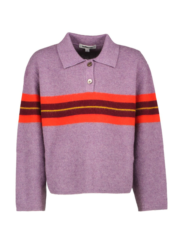 Paarse pull met gestreept detail Aetik Bellerose 