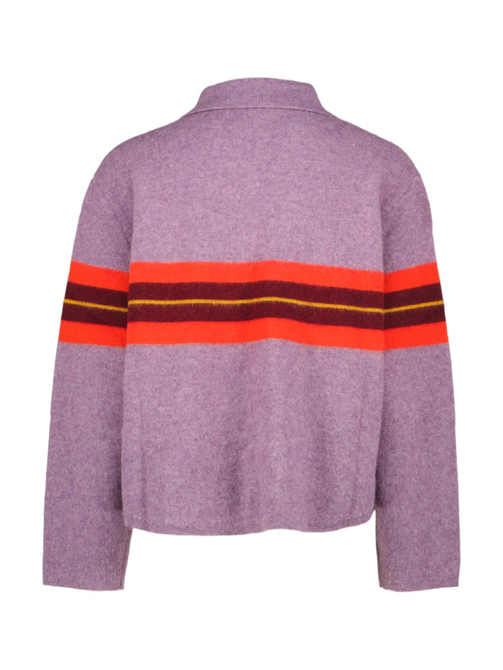 Paarse pull met gestreept detail Aetik Bellerose 